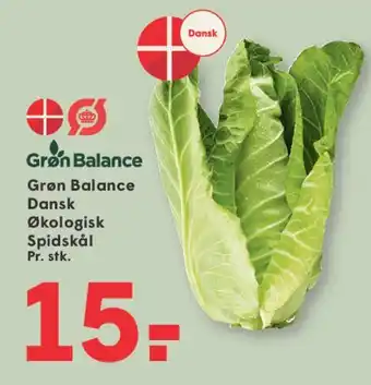 SPAR Grøn Balance Dansk økologisk spidskål tilbud