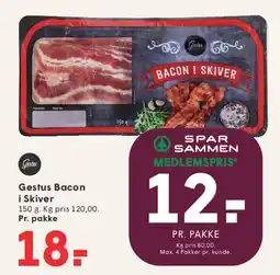 SPAR Gestus Bacon i Skiver tilbud