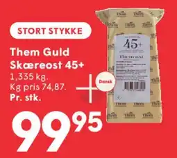 SPAR Them Guld skæreost 45+ tilbud