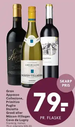 SPAR Udvalgte vine (Gran Appasso / Mâcon‑Villages osv.) tilbud