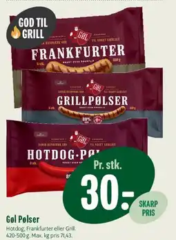 Min Købmand Pølser (Hotdog, Frankfurter eller Grill) tilbud