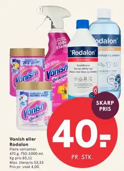 SPAR Vanish eller Rodalon tilbud
