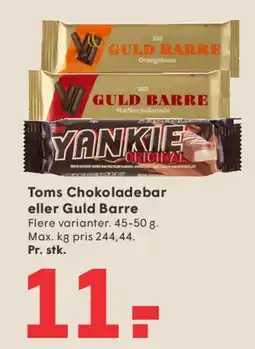 SPAR Toms Chokoladebar eller Guld Barre tilbud