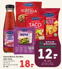 SPAR Santa Maria Tex Mex eller Asia tilbud