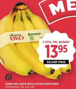 MENY Grøn Balance økologiske bananer tilbud