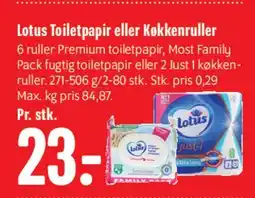 Min Købmand Lotus Toiletpapir eller Køkkenruller tilbud