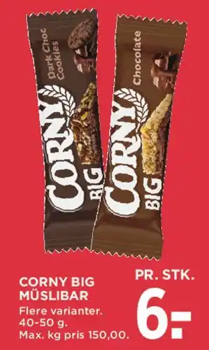 MENY Corny Big Müslibar tilbud