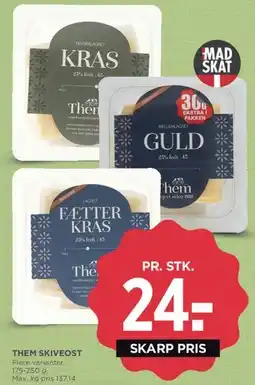 MENY THEM skiveost tilbud