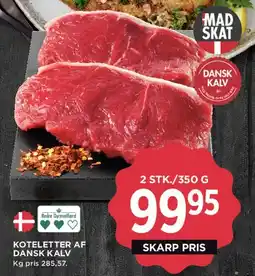 MENY Koteletter af dansk kalv tilbud
