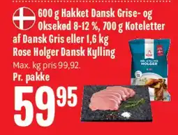 Min Købmand 600 g hakket dansk gris- og oksekød tilbud
