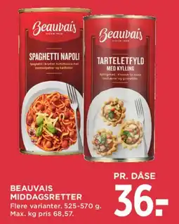 MENY Beauvais middagsretter tilbud