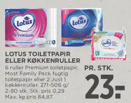 MENY Lotus toiletpapir eller køkkenruller tilbud