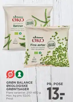MENY Grøn Balance Økologiske Grøntsager (frosne) tilbud