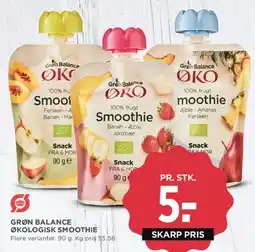 MENY Grøn Balance Økologisk Smoothie (poser) tilbud