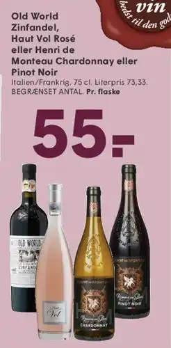 SPAR Old World / Haut Vol Rosé / Henri de Monteau tilbud