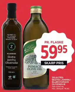 MENY Zelected / Ekstra jomfru- eller pomace olivenolie tilbud
