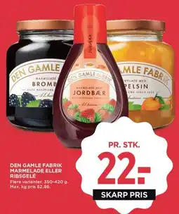 MENY Den Gamle Fabrik - marmelade eller ribsgelé tilbud