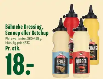 Min Købmand Bähncke Dressing, Sennep eller Ketchup tilbud