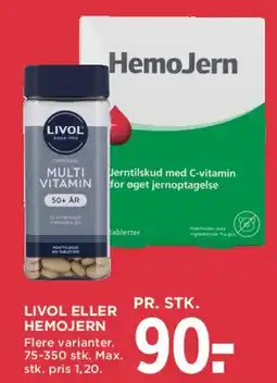 MENY Livol eller HemoJern tilbud
