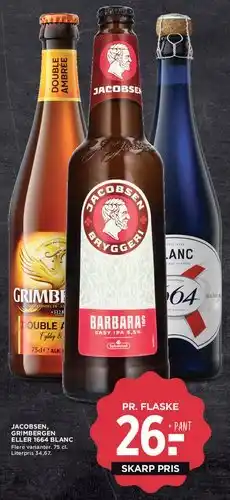 MENY Jacobsen, Grimbergen eller 1664 Blanc tilbud