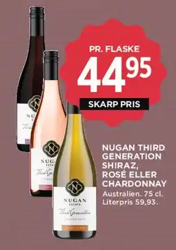 MENY Nugan Third Generation (Shiraz, Rosé eller Chardonnay) tilbud