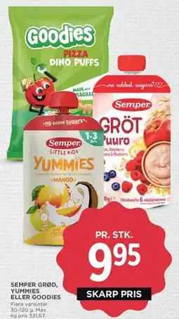 MENY Semper Grød, Yummies eller Goodies tilbud