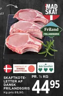MENY Skaftkoteletter af dansk frilandsgris tilbud