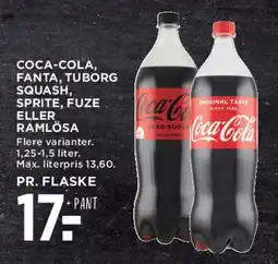 MENY Coca-Cola, Fanta, Tuborg Squash, Sprite, Fuze eller Ramlösa tilbud
