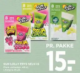 MENY SUN LOLLY FRYS SELV-IS tilbud