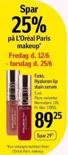 Føtex L'Oreal Paris makeup (promo) tilbud