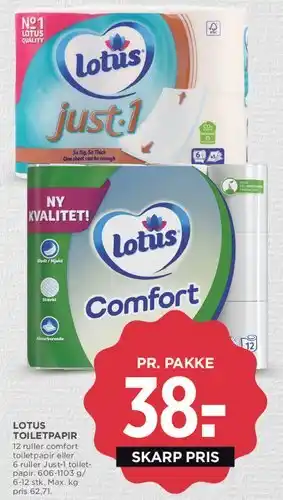 MENY Lotus toiletpapir tilbud