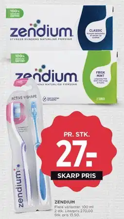 MENY Zendium tandpasta / tandbørste tilbud