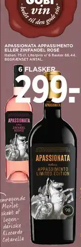 MENY Apassionata Appassimento (Limited Edition) / Zinfandel Rosé tilbud