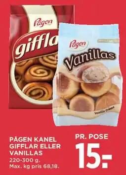 MENY Pågen Kanel Gifflar eller Vanillas tilbud