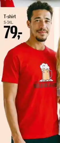 Føtex T-shirt (herre, rød) tilbud