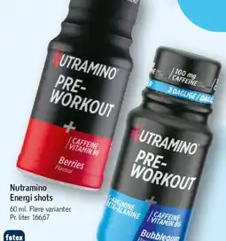 Føtex Nutramino Pre-Workout Energy shots tilbud
