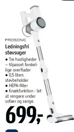 Føtex Prosonic Ledningsfri støvsuger tilbud