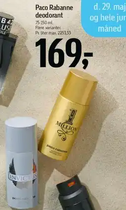 Føtex Paco Rabanne deodorant tilbud