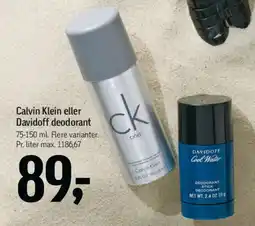 Føtex Calvin Klein eller Davidoff deodorant tilbud