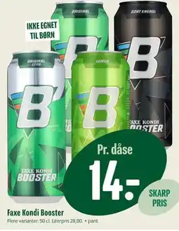 Min Købmand Faxe Kondi Booster tilbud