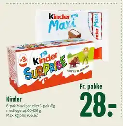 Min Købmand Kinder tilbud
