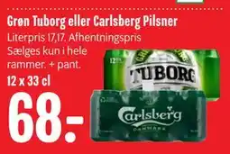 Min Købmand Grøn Tuborg eller Carlsberg Pilsner tilbud