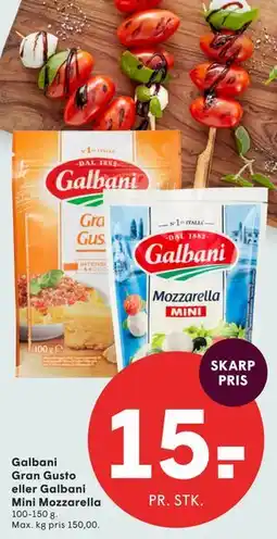 SPAR Galbani Gran Gusto eller Galbani Mini Mozzarella tilbud