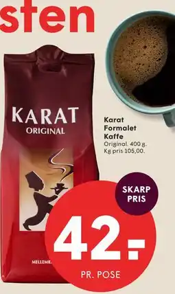 SPAR Karat Formalet Kaffe tilbud