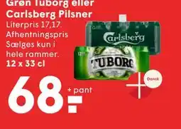 SPAR Grøn Tuborg eller Carlsberg Pilsner tilbud
