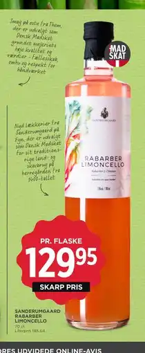 MENY SANDERUMGAARD RABARBER LIMONCELLO tilbud