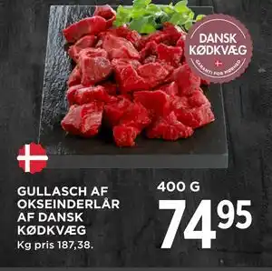 MENY GULLASCH AF OKSEINDERLÅR AF DANSK KØDKVÆG tilbud