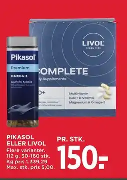 MENY PIKASOL ELLER LIVOL tilbud