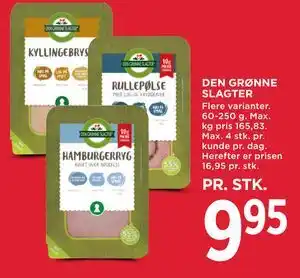 MENY DEN GRØNNE SLAGTER tilbud