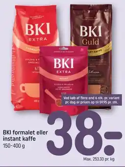 REMA 1000 BKI formalet eller instant kaffe tilbud